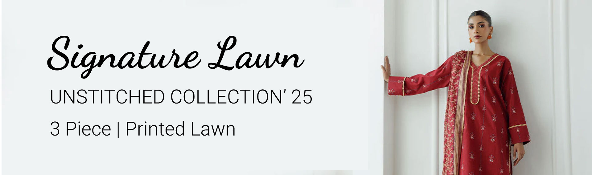 Signatue lawn, unstitched lawn suits