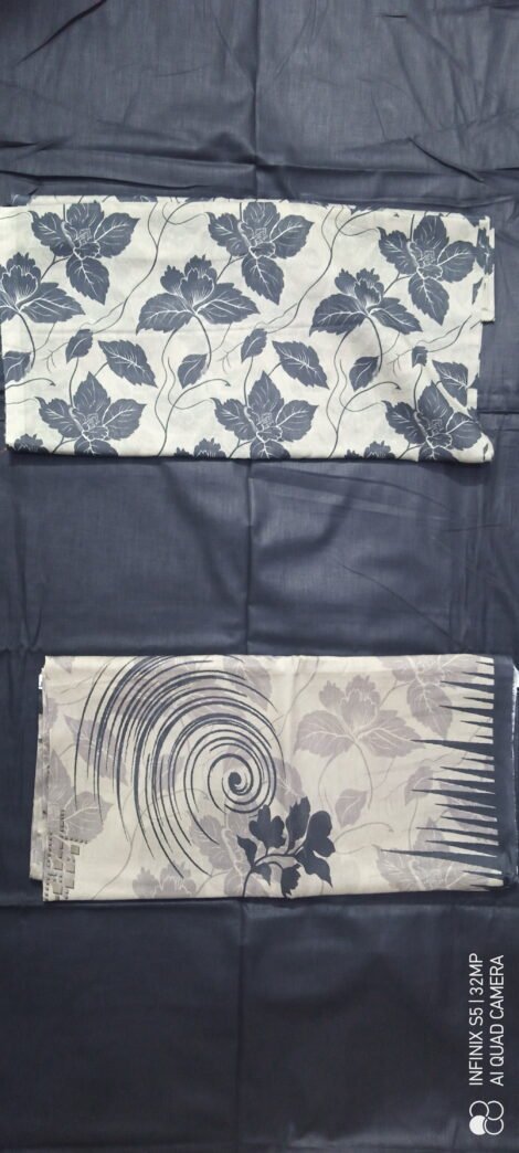 Black 3pc Lawn Unstitched (Shirt / Dupatta / Trouser)